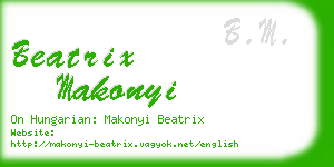 beatrix makonyi business card
